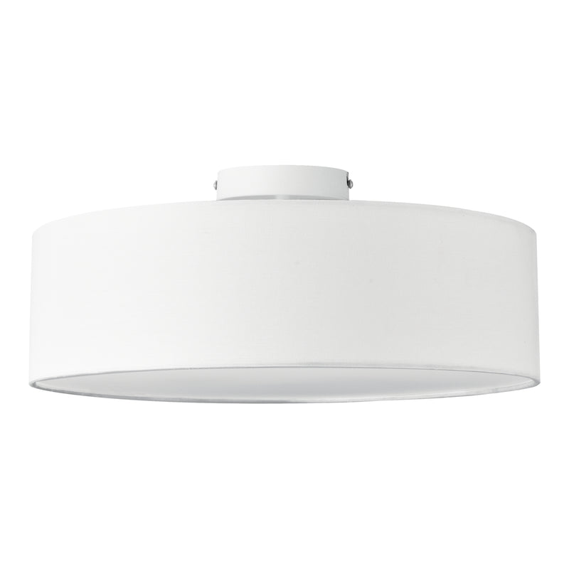 Måttskiss Plafond Omaha-Ø45cm-plast, textil-3xE27,max.60W-230V, 50Hz-i olika färger