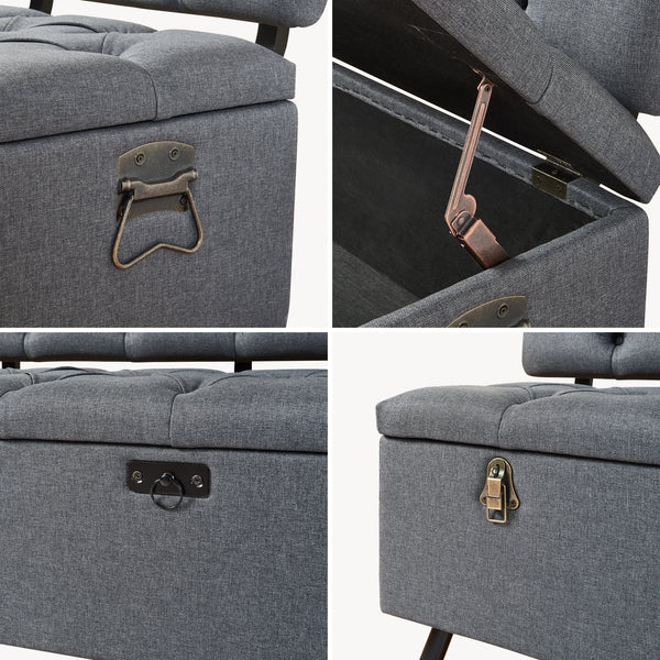 Sittbänk Malmöhus med förvaring 110x48x75cm [en.casa]