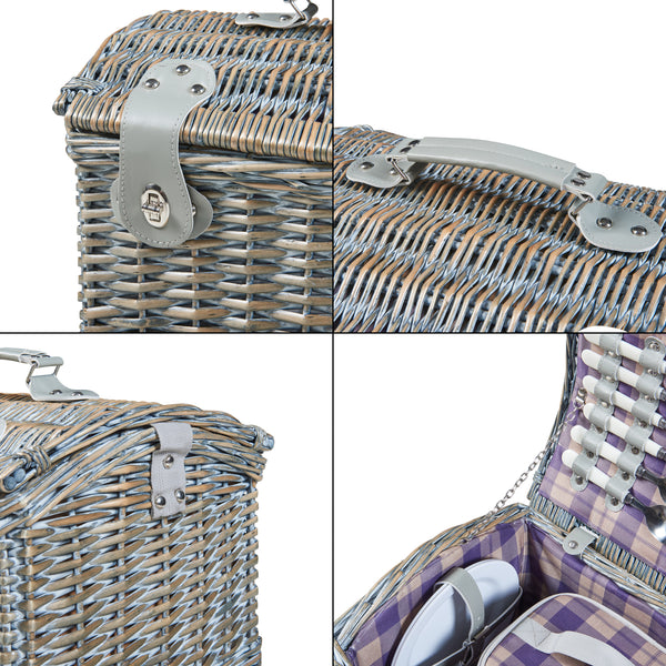 Picknickkorg Folldal för 2 personer 40x28x25 cm [casa.pro]