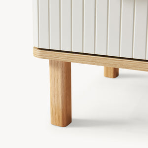 Nattduksbord Ferrersp med 2 lådor 50x40x40 cm eklook/sandfärgad [en.casa]