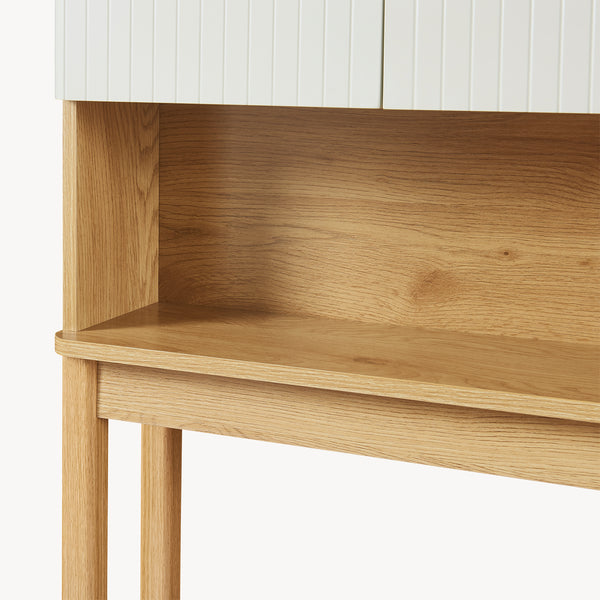 Toalettsskåp Ferrersp 160x63x20 cm Eklook/Sandfärgad [en.casa]
