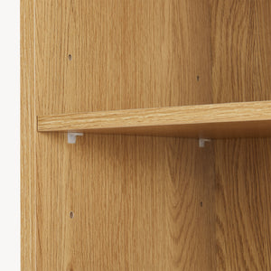 Högskåp Ferrersp 160x42x35 cm Eklook/Sandfärgad [en.casa]