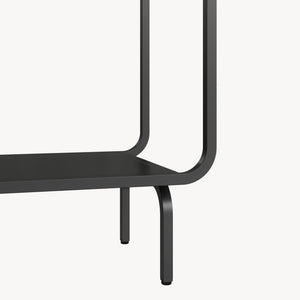 Bokhylla Færder stål 145x76x33 cm svart [en.casa]