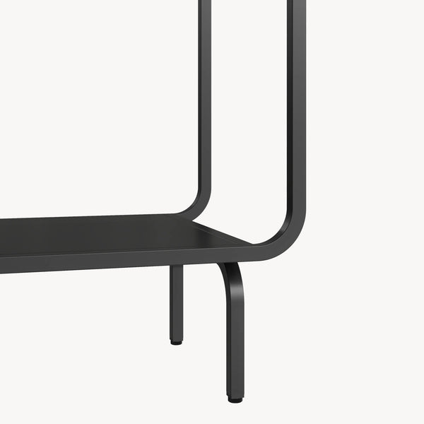 Bokhylla Færder stål 145x76x33 cm svart [en.casa]