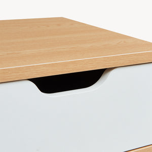 Nattduksbord Bordkak 55x48x30 cm Eklook/Vit [en.casa]