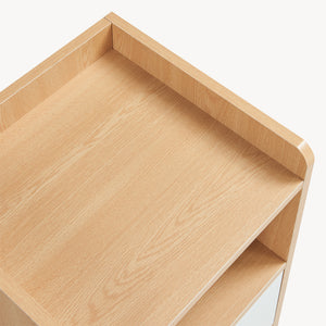 Nattduksbord Bordkak 45x36x34 cm Eklook/Vit [en.casa]