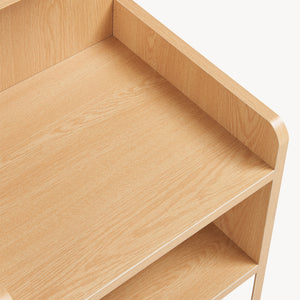 Nattduksbord Bordkak med hylla 75x35x30 cm eklook/vit [en.casa]