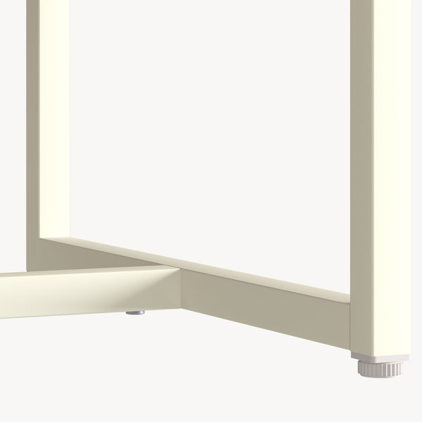 Highboard Viitasaari 150x80x40 cm stål krämvit [en.casa]