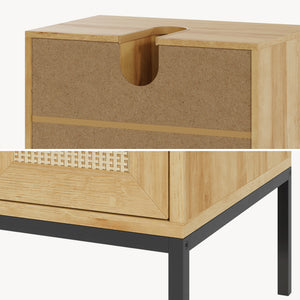 Tvättställsskåp Marhasa 60x60x40 cm Eklook/Svart [en.casa]