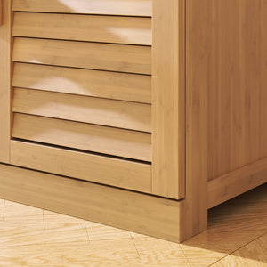 Skåp för skor Aarela 67x66x34 cm bambu [en.casa]