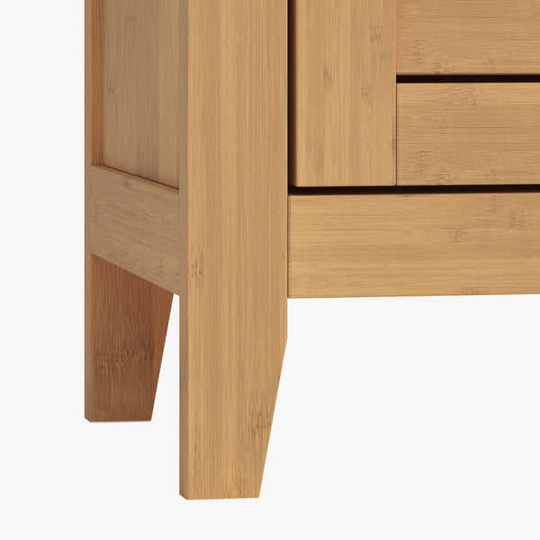 Sidobord Rirg 92x50x25 cm Bambus Natur [en.casa]