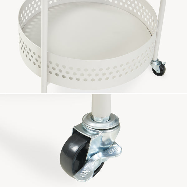 Serveringsvagn Jässaatka stål 76x40 cm grå [en.casa]