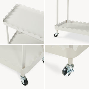 Serveringsvagn Bolmanralu 60x61x31 cm Grå [en.casa]