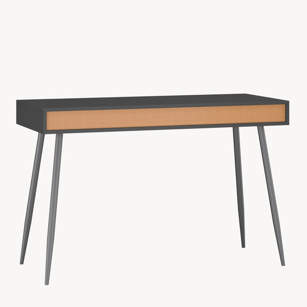 Skrivbordstumba 115x48x76 cm Svart/Valnötsoptik [en.casa]