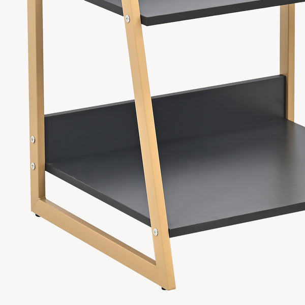 Hyllsystem Kuomi 84x53x47 cm Beige/Mörkgrå [en.casa]