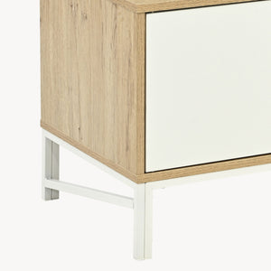 TV-bänk Kerrköndam 120x40x46 cm Eklook/Vit [en.casa]