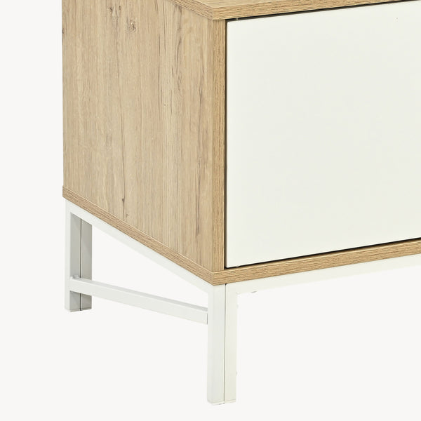 TV-bänk Kerrköndam 120x40x46 cm Eklook/Vit [en.casa]