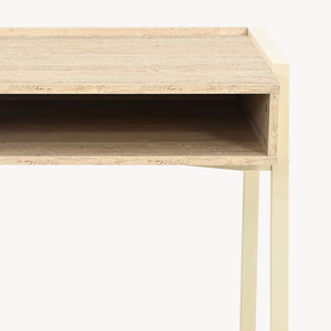 Skrivbord Boderas 107x55x78 cm Beige/Travertin [en.casa]