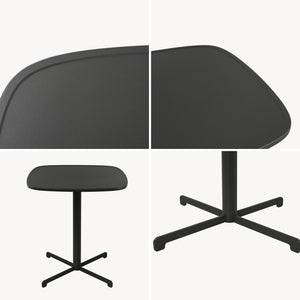 Utomhusbistrombord Foggia 75x70x70 cm stål antracitgrå [casa.pro]