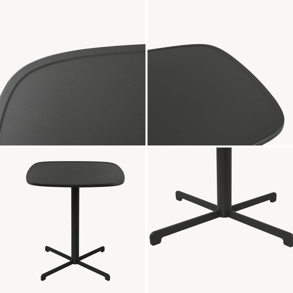 Utomhusbistrombord Foggia 75x70x70 cm stål antracitgrå [casa.pro]