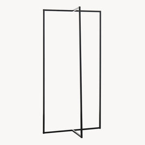 Garderobsställ Norjad 160x80x41 cm Metall Svart [en.casa]