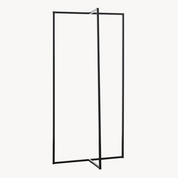 Garderobsställ Norjad 160x80x41 cm Metall Svart [en.casa]