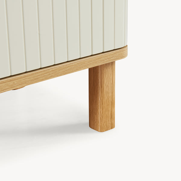 Högskåp Ferrersp 160x42x35 cm Eklook/Sandfärgad [en.casa]