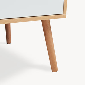 Soffbord Bordkak med låda 100x48x45 cm eklook/vit [en.casa]