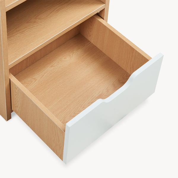 Nattduksbord Bordkak 45x36x34 cm Eklook/Vit [en.casa]