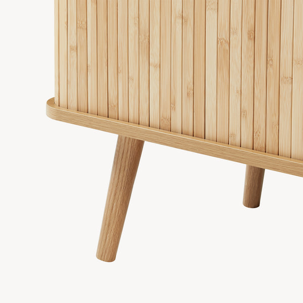 Sidobord Nordkapp 100x40x80 cm Bambus [en.casa]