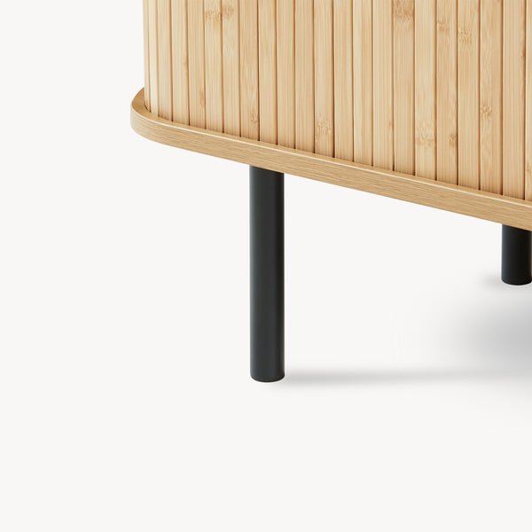 Sidobord Tvedestrand 100x40x80 cm Natur/Svart [en.casa]