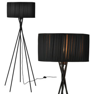 [lux.pro]® Elegant golvlampa - Black Mikado 1 x E27 - 60W - svart