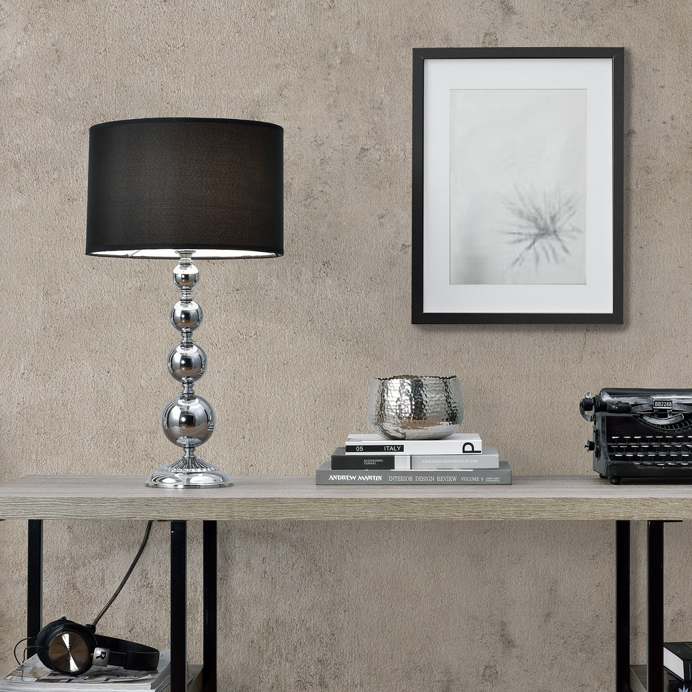 Bordslampa San Francisco 1x E14 Ø29x51cm Kromfärgad/Svart lux.pro - premiumXL