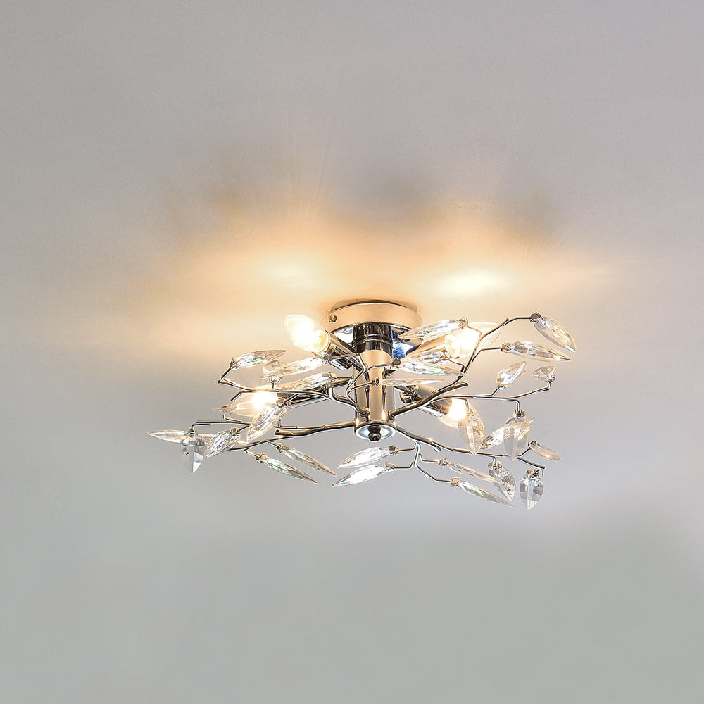 Taklampa Kira 4x E14 Ø 47,5 x 15 cm Kromfärgad/Silverfärgad lux.pro - premiumXL