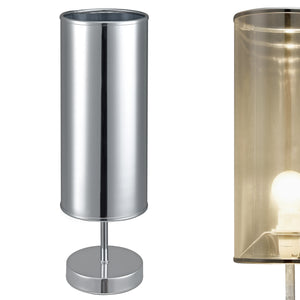 [lux.pro]® Bordslampa-44x13,5cm-förkromad metall-kromfolie-krom