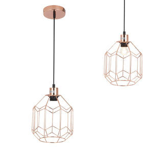 Stilig taklampa - koppar 