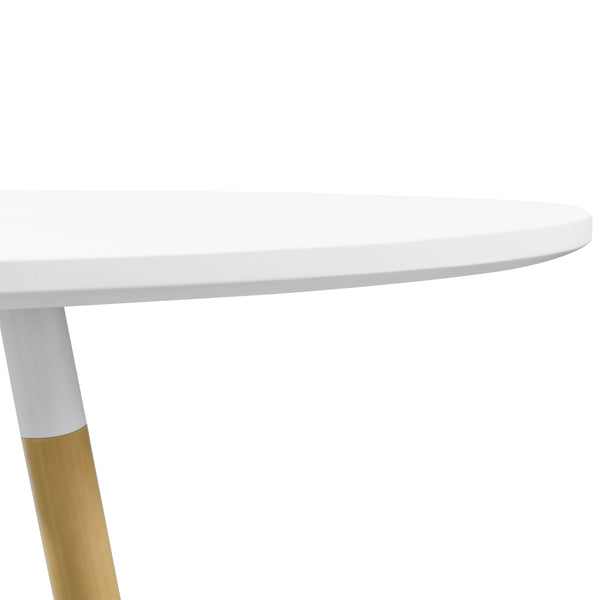  [en.casa]® Matbord Camille-ø80x75cm-vit