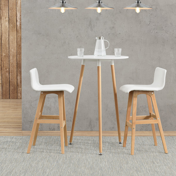 Barbord Ø70cm vit [en.casa]