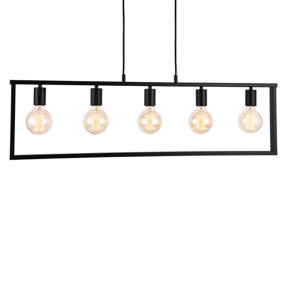 [lux.pro]® Taklampa Kiekki-100x30cm-metall-svart