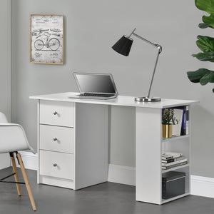 Skrivbord Lemberg 120x49x72 cm vit [en.casa]
