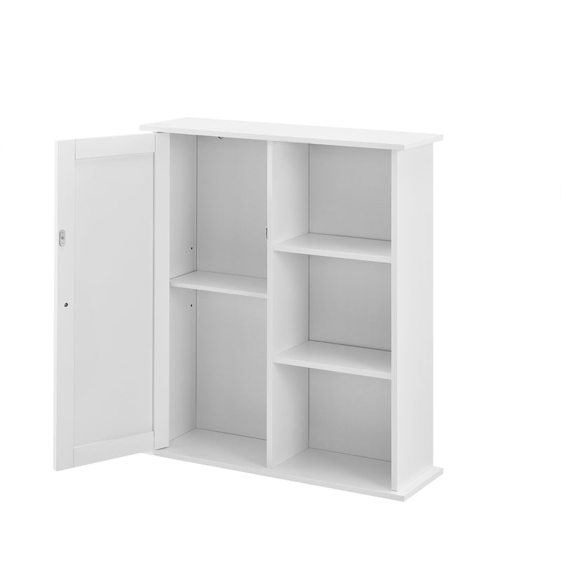 Måttskiss Väggskåp till badrum 71x60x18cm vit [en.casa]