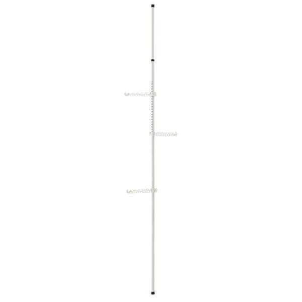 Teleskop klädhängare justerbar 110-305x30cm vit [en.casa]