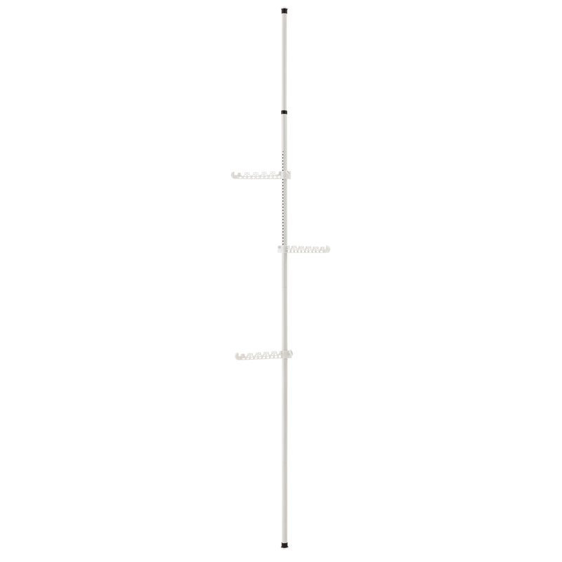 Måttskiss Teleskop klädhängare justerbar 110-305x30cm vit [en.casa]