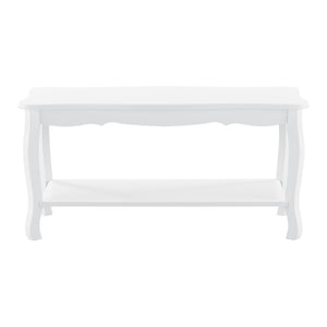 Soffbord vintage shabby chic stil 87,5x40x42cm vit [en.casa]
