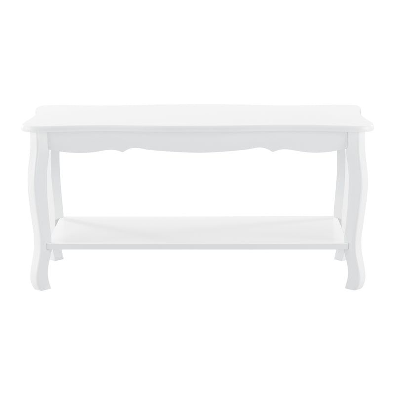 Måttskiss Soffbord vintage shabby chic stil 87,5x40x42cm vit [en.casa]