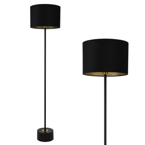 Golvlampa Apeldoorn 157x35cm svart koppar [lux.pro]