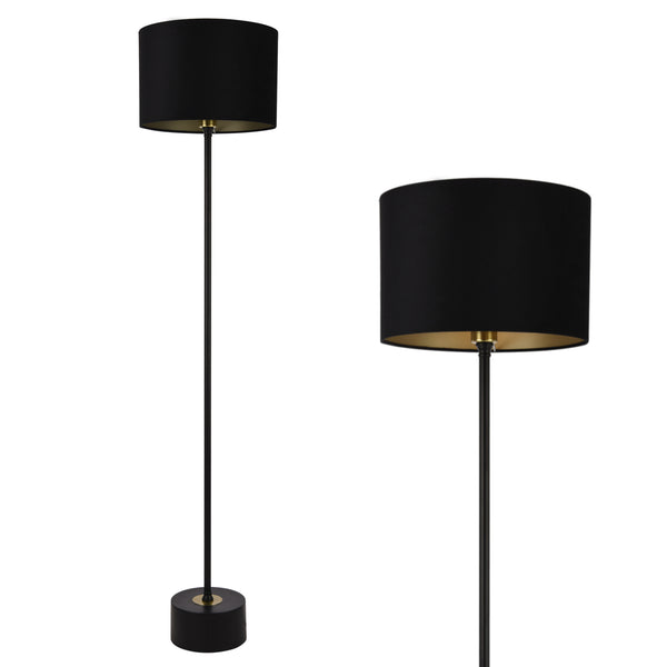 Golvlampa Apeldoorn 157x35cm svart koppar [lux.pro]