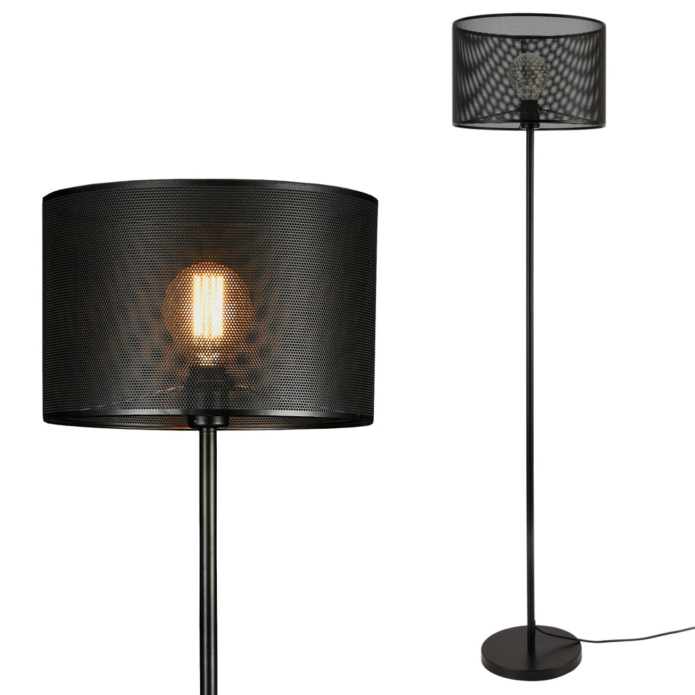 Golvlampa Arensburg 153 cm metall E27 60W svart lux.pro - premiumXL
