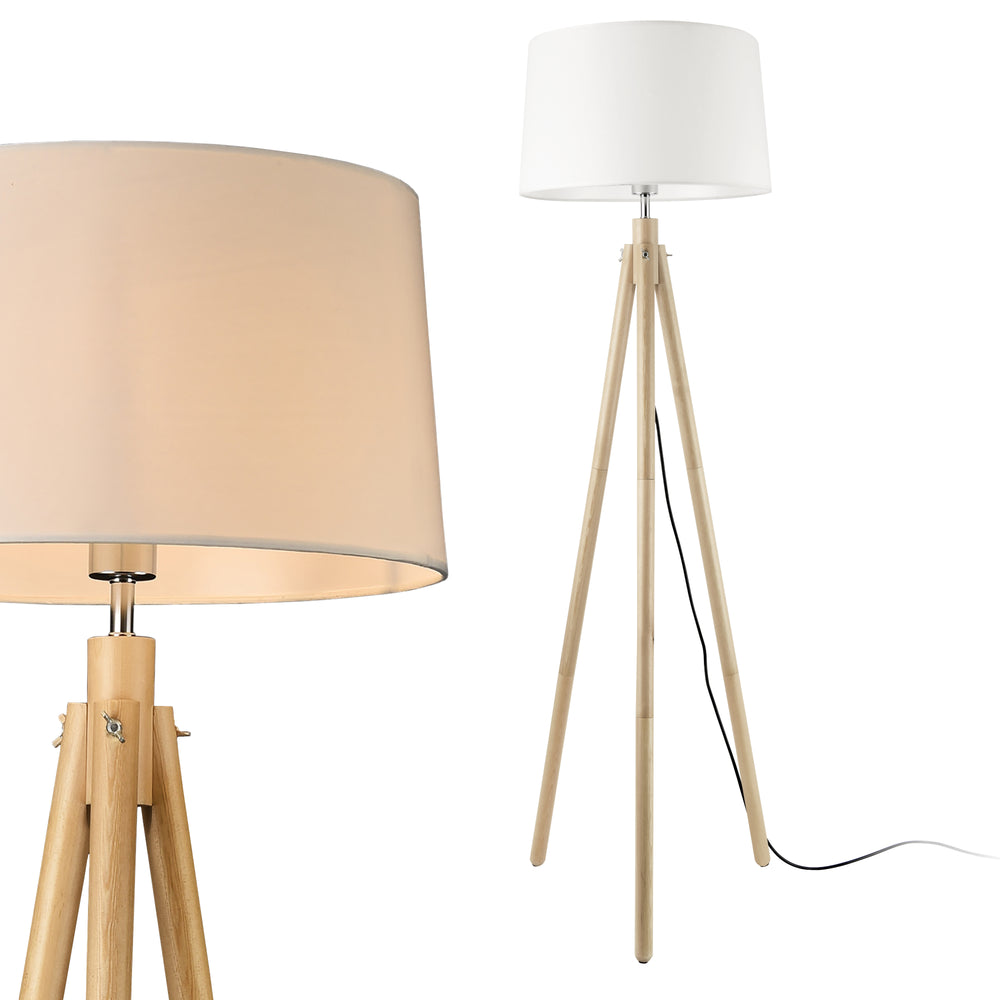 Golvlampa Tomar 153 cm 1xE27 Max. 60W Vit lux.pro - premiumXL