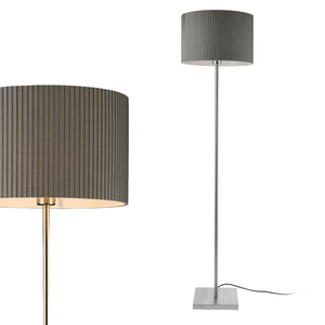 Golvlampa Coimbra metall textil grå [lux.pro]